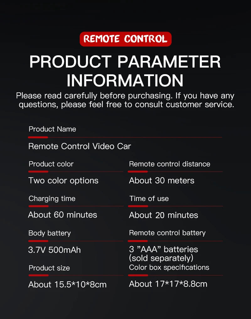 Rc Car with Camera High-Speed Climbing Car Wifi Picture 1:28 Remote Control Off-Road Vehicle Real-Time Transmission Xmas Gift