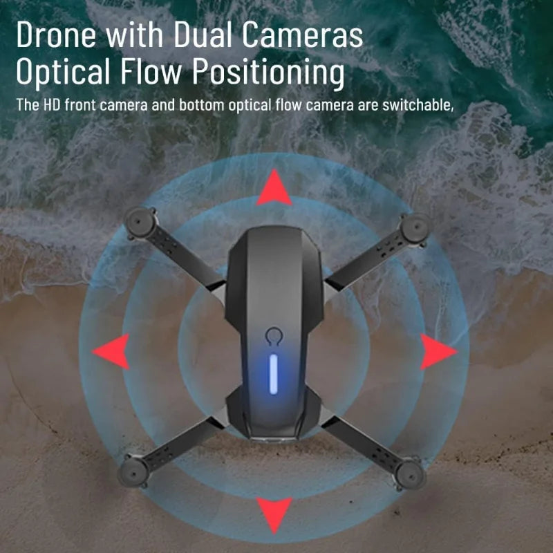 1080P HD Dual Camera E99Pro Drone & Altitude Hold, Beginner Friendly - Long Battery Life, USB Charging, Perfect Gift for Outdoor