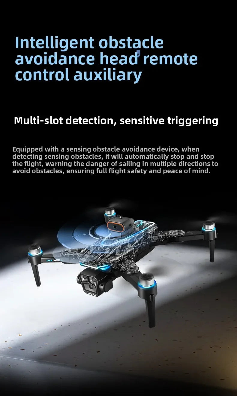 Aircraft Foreign Trade New D13 Drone with 5.6-inch Screen Control Brushless Quadcopter Obstacle Avoidance Remote-controlled