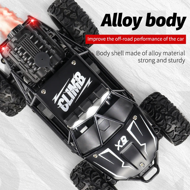 2025 NEW Remote Control Car 1:18 Off Road RC Buggy Truck with LED Lights for Kids Boy Girl Toy Gift Indoor Outdoor Racing Drifts
