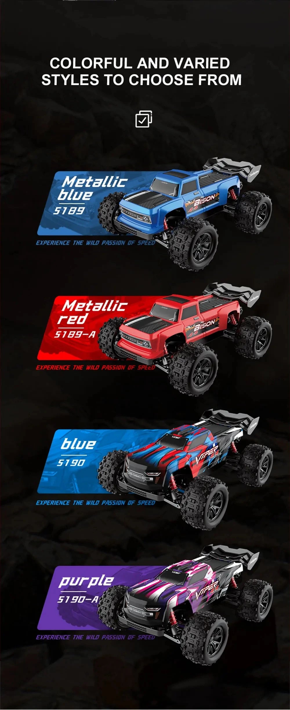 50KM/H RC Car With LED Lights 2.4G Radio Remote Control Cars Buggy Off-Road Control Trucks Boys Toy for Children VS WLtoy 144001