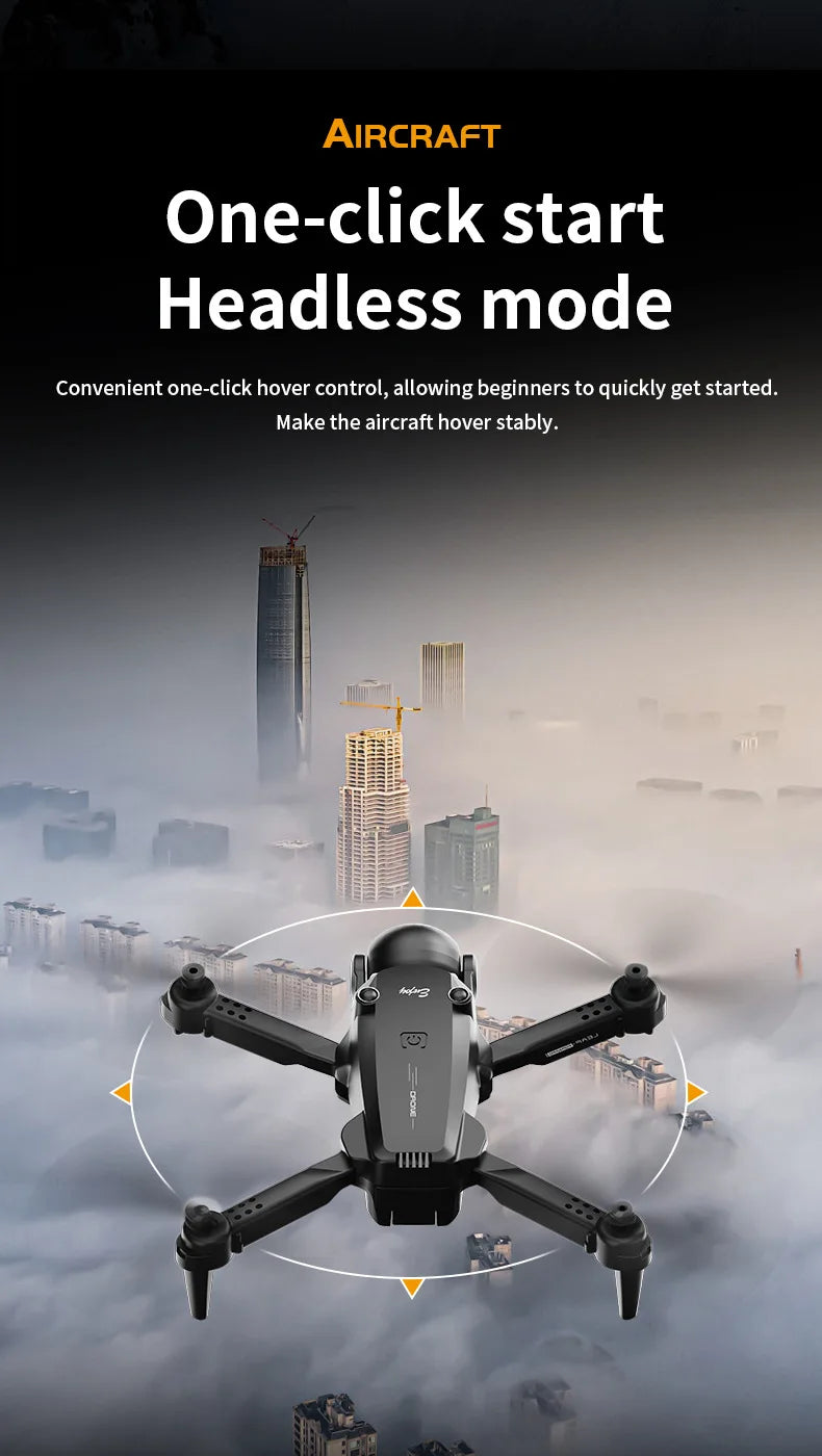 Foldable Four - Axis Drone with 360° Roll Feature - Dual Camera, Optical Flow Hover, Six - Axis Gyroscope & One - Click Landing