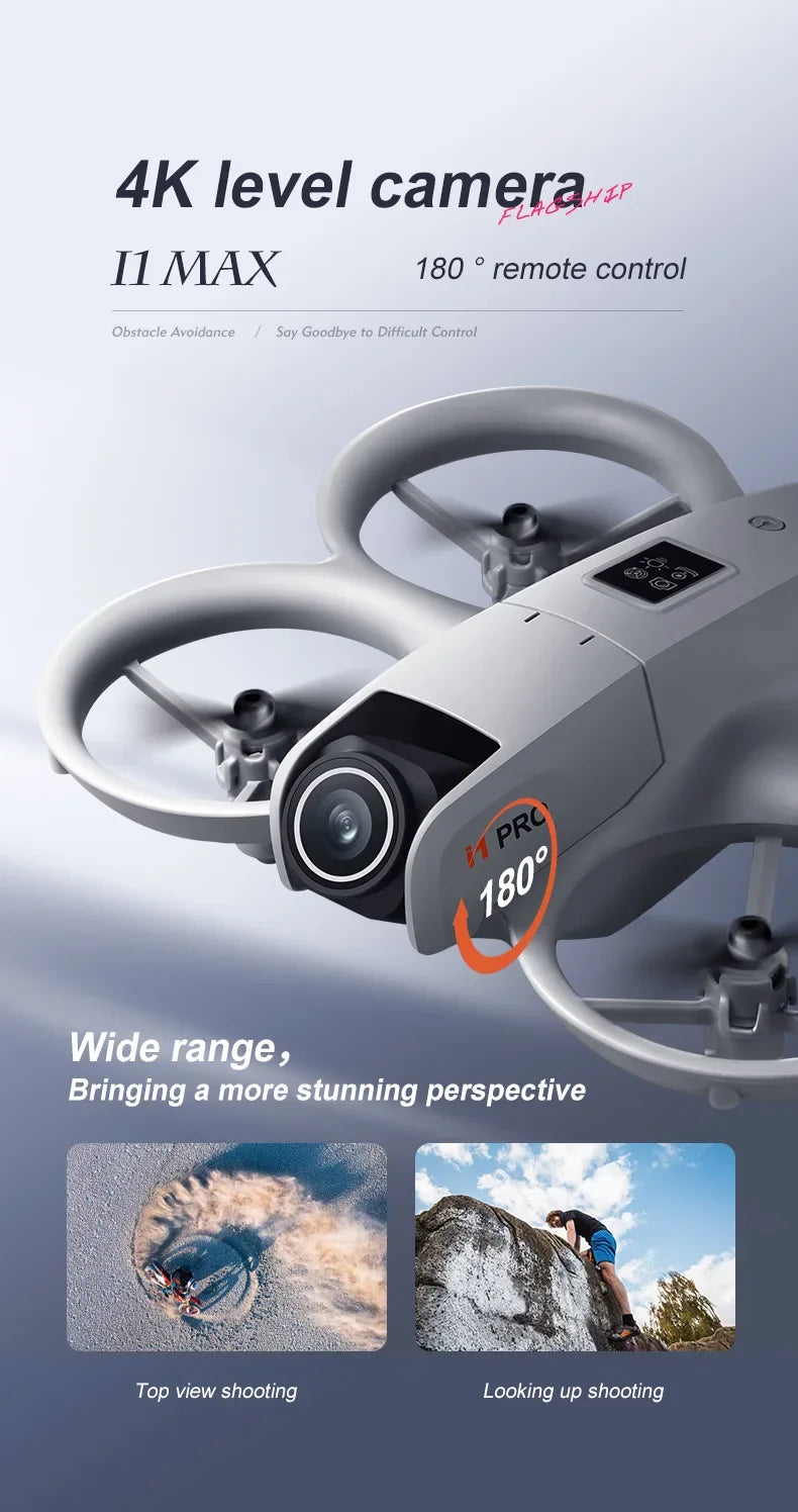 I1PRO Rc Drone 4K Aerial Photography Machine Dual Camera HD Quadcopter Five-side Obstacle Avoidance Foldable Drone RC Drone