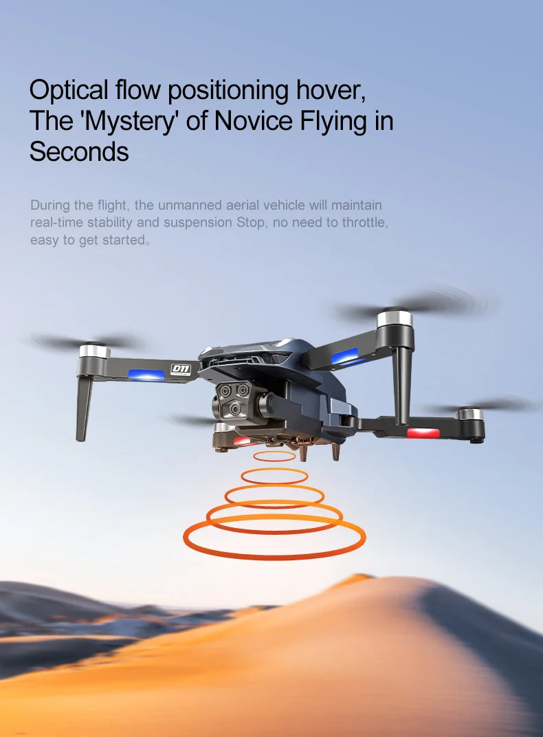Xiaomi D11 Drone 8K Aerial HD Gradient Flowing Light Dual-Camera Omnidirectional Obstacle Avoidance Brushless Motor GPS UAV