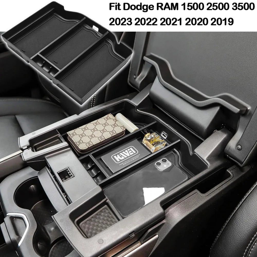 Center Console Organizer for Dodge RAM 1500 2500 3500 2024 2023 2022 2021 2020 2019 Armrest Box Insert Tray Interior Accessories