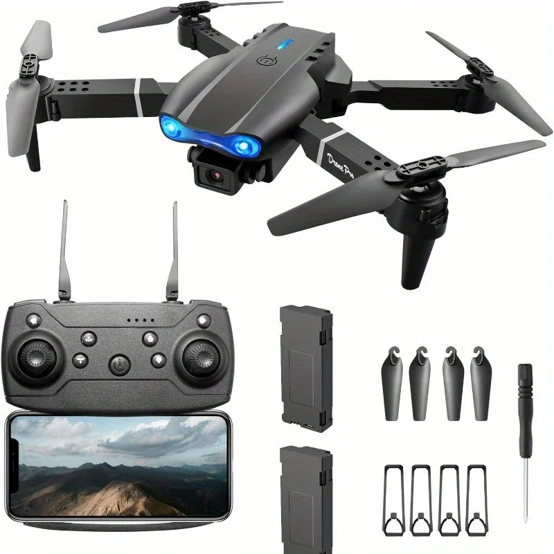 1080P HD Dual Camera E99Pro Drone & Altitude Hold, Beginner Friendly - Long Battery Life, USB Charging, Perfect Gift for Outdoor