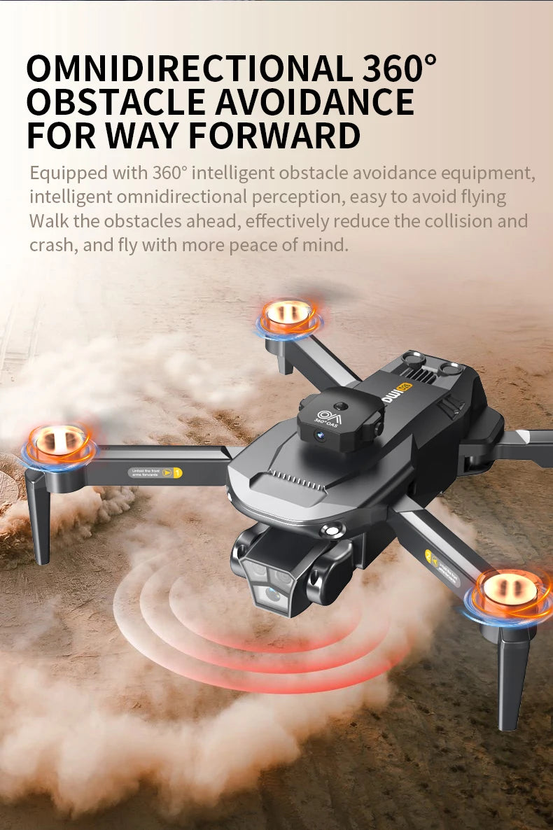 DWI D26 Rc drone  three-camera professional photography height-fixing obstacle avoidance brushless helicopter foldable quadcopte