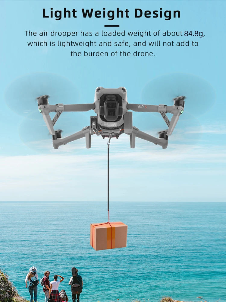 BRDRC Airdrop System for DJI Air 3S/Air 3 Drone Fishing Bait Wedding Ring Gift Deliver Life Rescue Thrower Drone Accessories