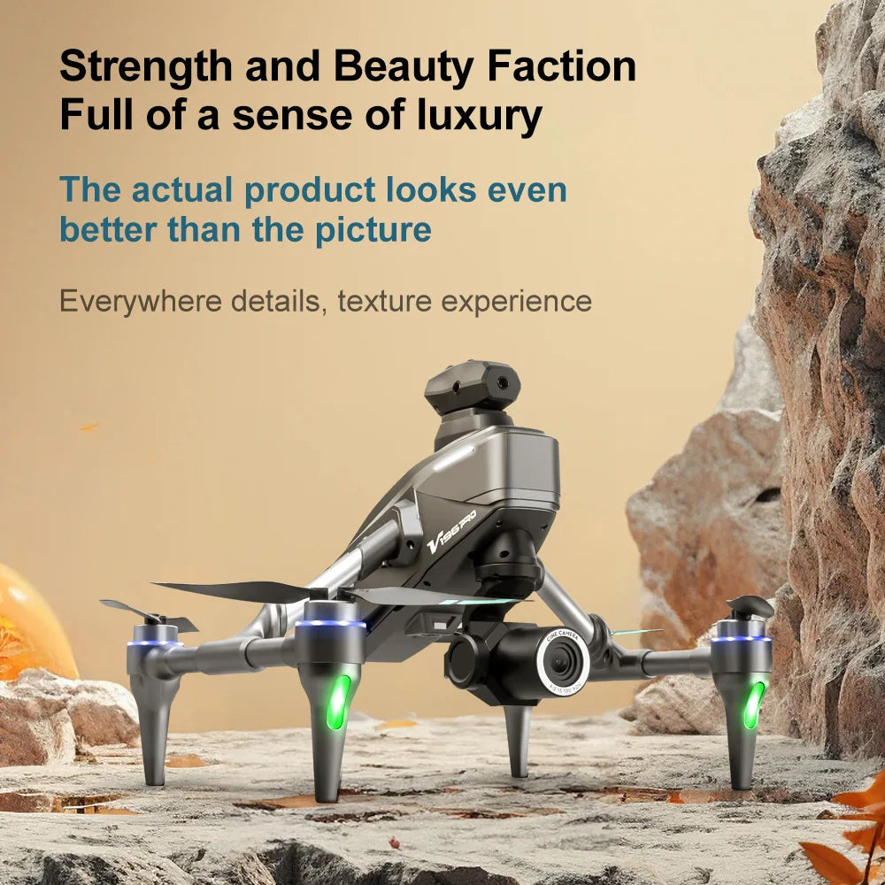 2025 V196 Automatic Obstacle Avoidance Drone 8K HD Camera Aerial Photography WIFI Optical Localization Brushless Drone Gift toys