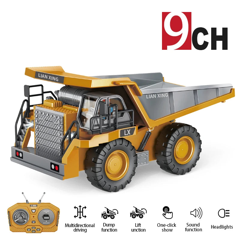 RC Car Children Toys Remote Control Car Toys For Boys Radio Control Excavator Dump Truck Bulldozer Electric car Kids Toys Gift