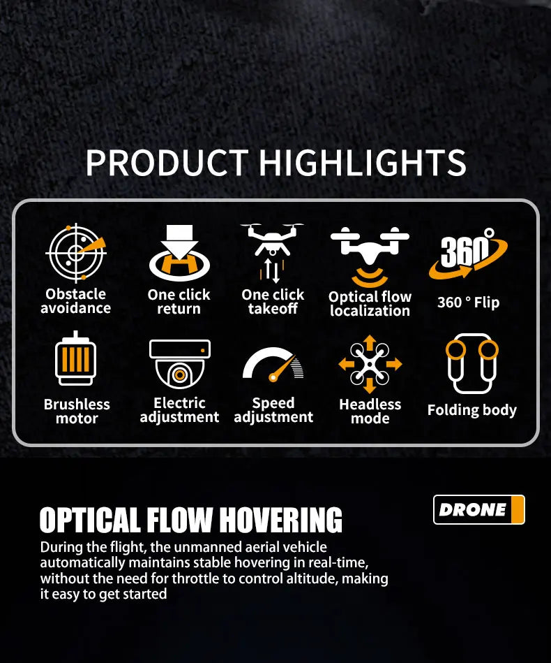 Folding Drone with Brushless Motor – Obstacle Avoidance & Optical Flow