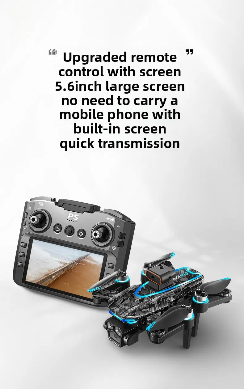 Aircraft Foreign Trade New D13 Drone with 5.6-inch Screen Control Brushless Quadcopter Obstacle Avoidance Remote-controlled