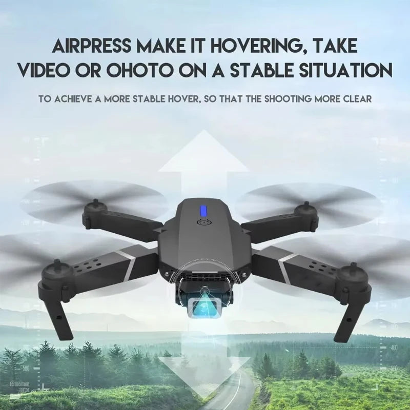 Foldable Drone with 4K Dual Cameras – Aerial Photography & 360° Rotation