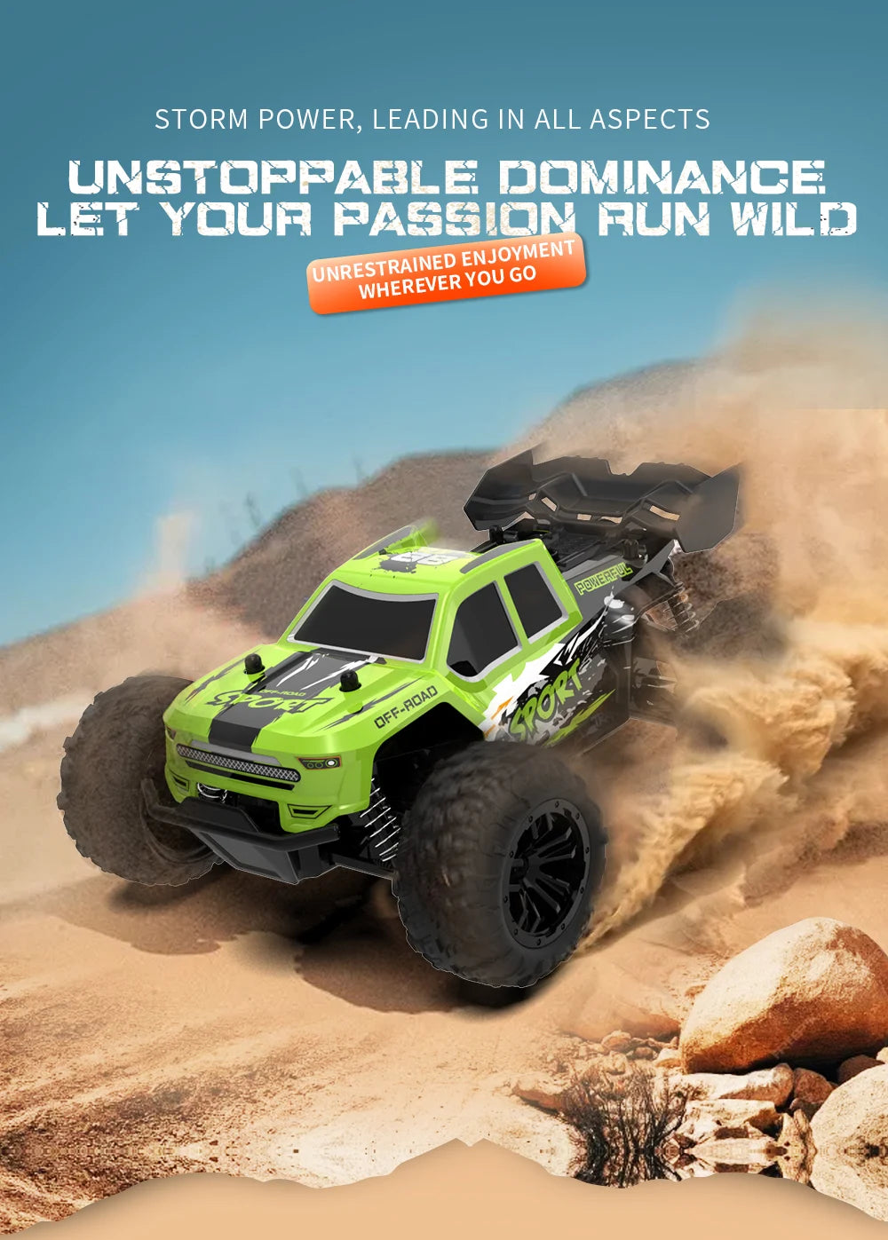 2.4G Remote Control Racing Car – High Speed Off-Road Climbing