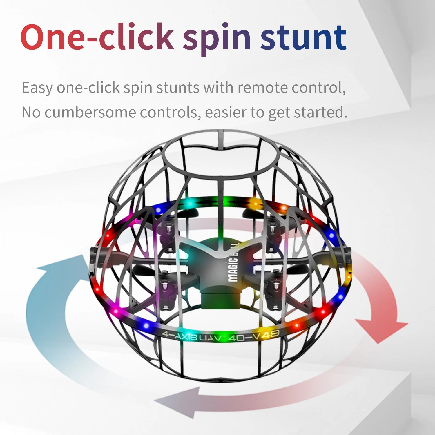 4DRC V49 Drone for Soccer Competition WiFi Fpv Obstacle Avoidance Helicopter Fixed Height RC Flying Ball Toys Starter Gifts