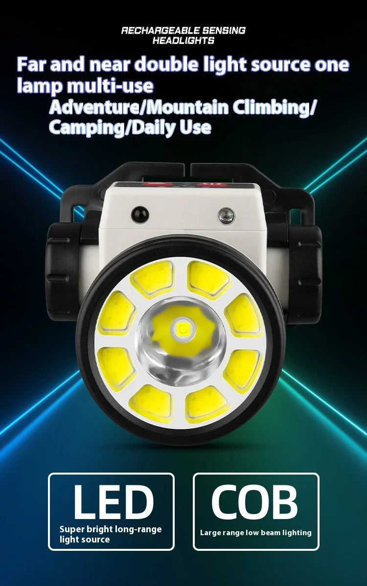 Super Bright LED Rechargeable High-power Headlights High Brightness Emergency Charging Outdoor Head Flashlight Fishing Lamp