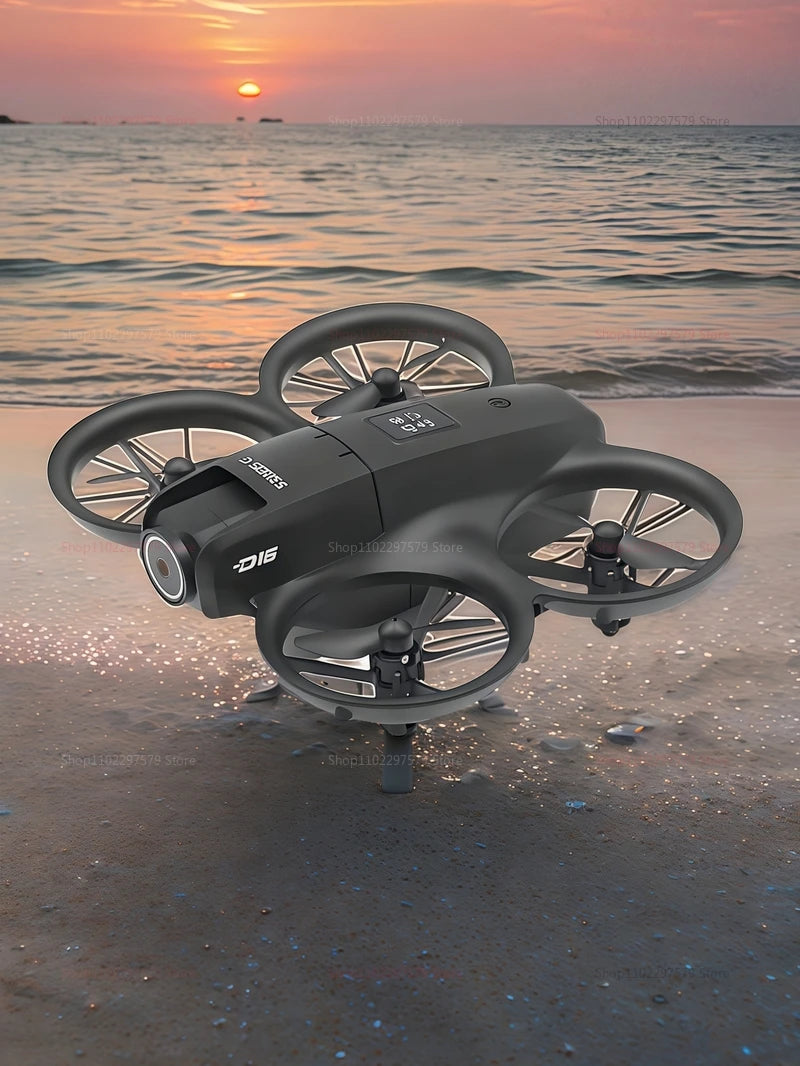 2025 NEW D16 Drone with 180° Electric Adjustable 8K HD Camera WiFi Light Flow Obstacle Avoidance RC Quadcopter Toy Gift for Kid