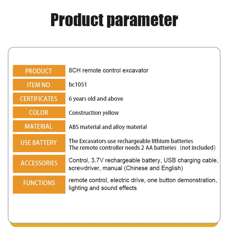 RC Car Children Toys Remote Control Car Toys For Boys Radio Control Excavator Dump Truck Bulldozer Electric car Kids Toys Gift