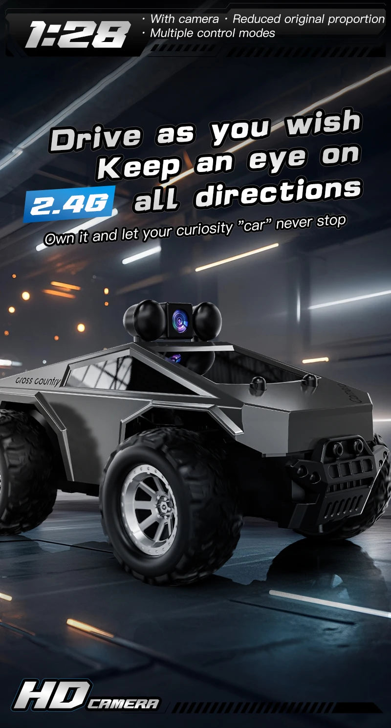 Rc Car with Camera High-Speed Climbing Car Wifi Picture 1:28 Remote Control Off-Road Vehicle Real-Time Transmission Xmas Gift