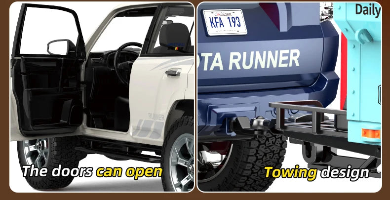 1/18 RC Car 2.4G Remote Control Crawler 4WD Off-Road Climbing Alloy Simulation Model with LED Lights Vehicle Toys HG4-209