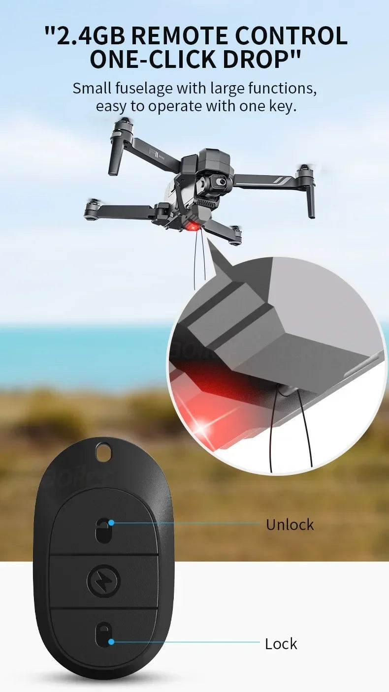 NEW Drone Airdrop System for DJI Mini 4K/Mini 4 Pro/Air 3/Mini 3 Pro/Mavic 3/Mavic Pro Aerial Thrower Fishing Rescue Send Gift