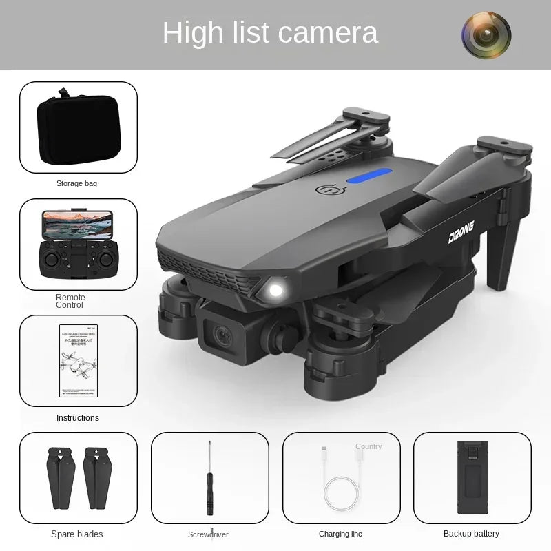 Drone E88 Pro Drone Aerial Photography High Definition 4k Dual Camera Quad Axis Remote Control Aircraft Children's Toys