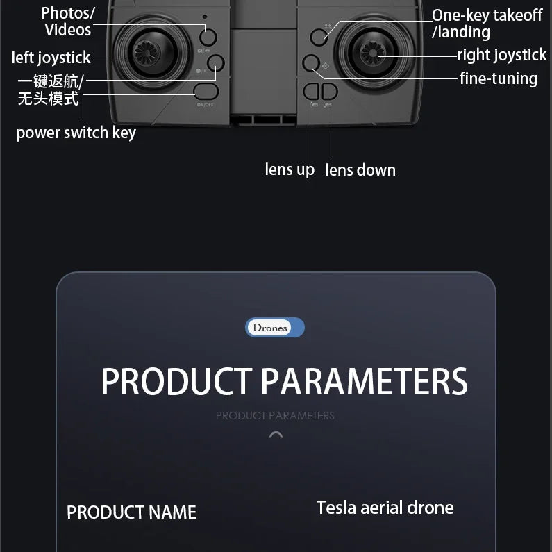 Drone Professinal 8K HD Dual Camera 5G WIFI Wide Angle Optical Flow Localization Brushless Motor RC Quadcopter