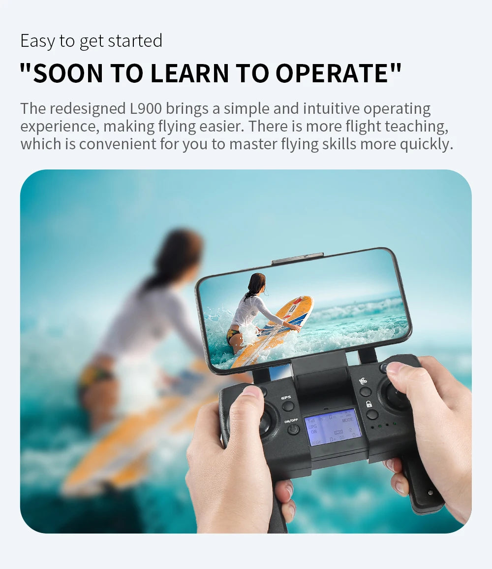 Drone L900 Pro 4K GPS Camera Quadcopter – Foldable & Brushless