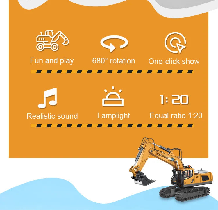 RC Car Children Toys Remote Control Car Toys For Boys Radio Control Excavator Dump Truck Bulldozer Electric car Kids Toys Gift