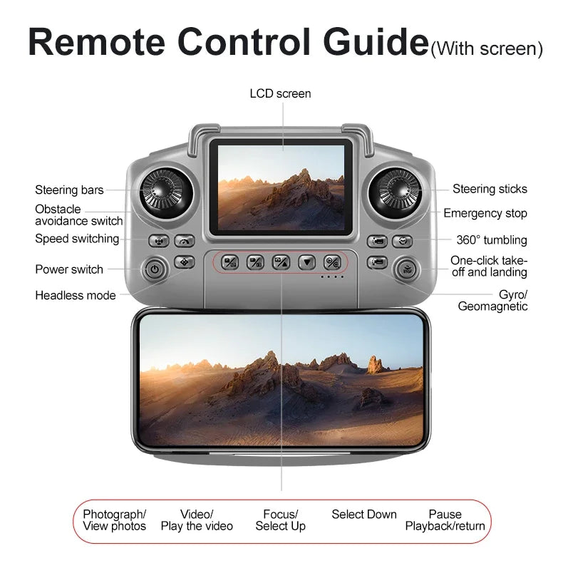 2025 New D18 Drone 8K Aerial HD Dual Camera Photography Intelligent Obstacle Avoidance Brushless Power Foldable Quadcopter Toys