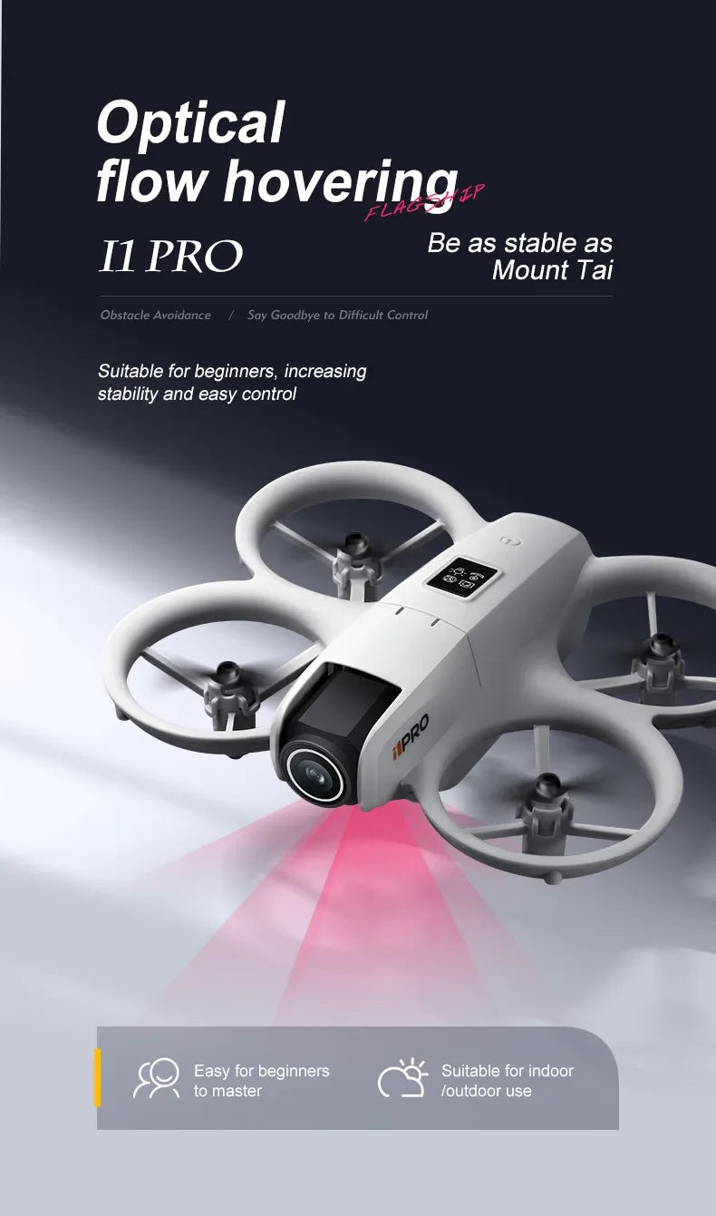 I1PRO Rc Drone 4K Aerial Photography Machine Dual Camera HD Quadcopter Five-side Obstacle Avoidance Foldable Drone RC Drone