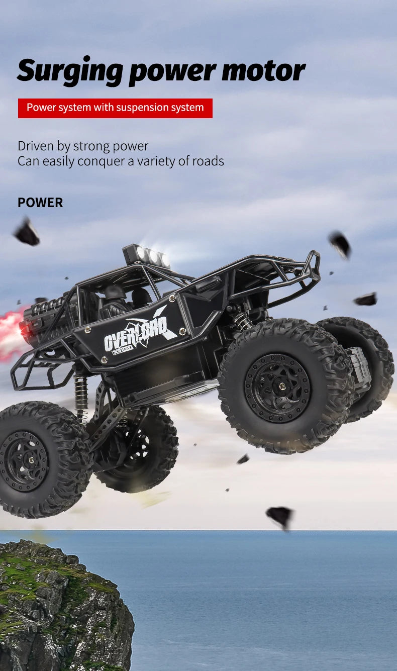 2025 NEW Remote Control Car 1:18 Off Road RC Buggy Truck with LED Lights for Kids Boy Girl Toy Gift Indoor Outdoor Racing Drifts