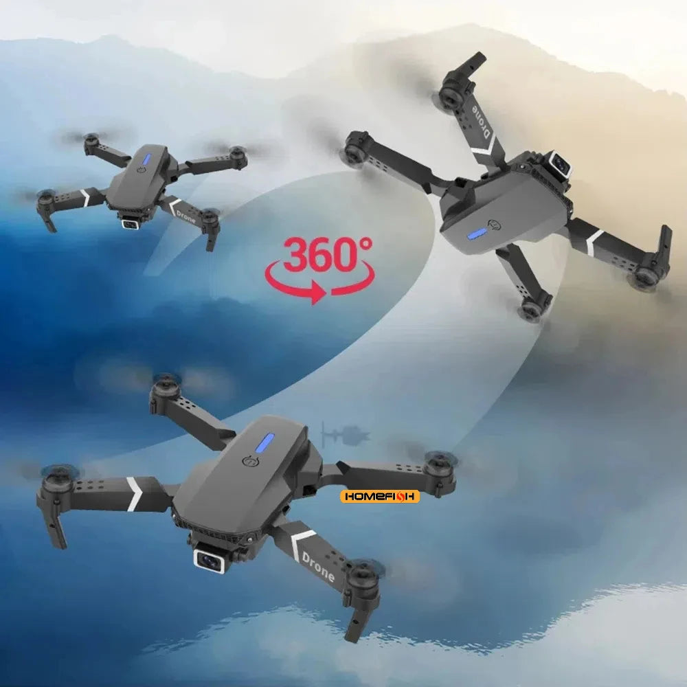Professional Drone E88 Standard-Angle SD Camer WiFi fpv height Hold Foldable RC quadrotor helicopter Camera-free children's toys