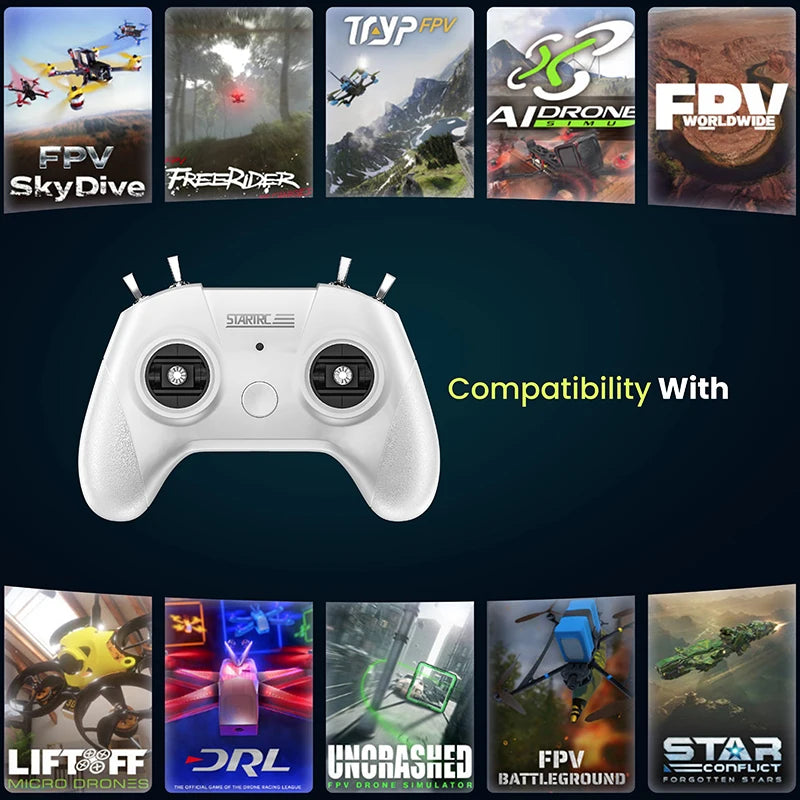 Drone Training Simulator Remote Control Handle FPV Drone 8CH Flight Simulator Controller Mode 1/2 DJI DRL Liftoff Accessories