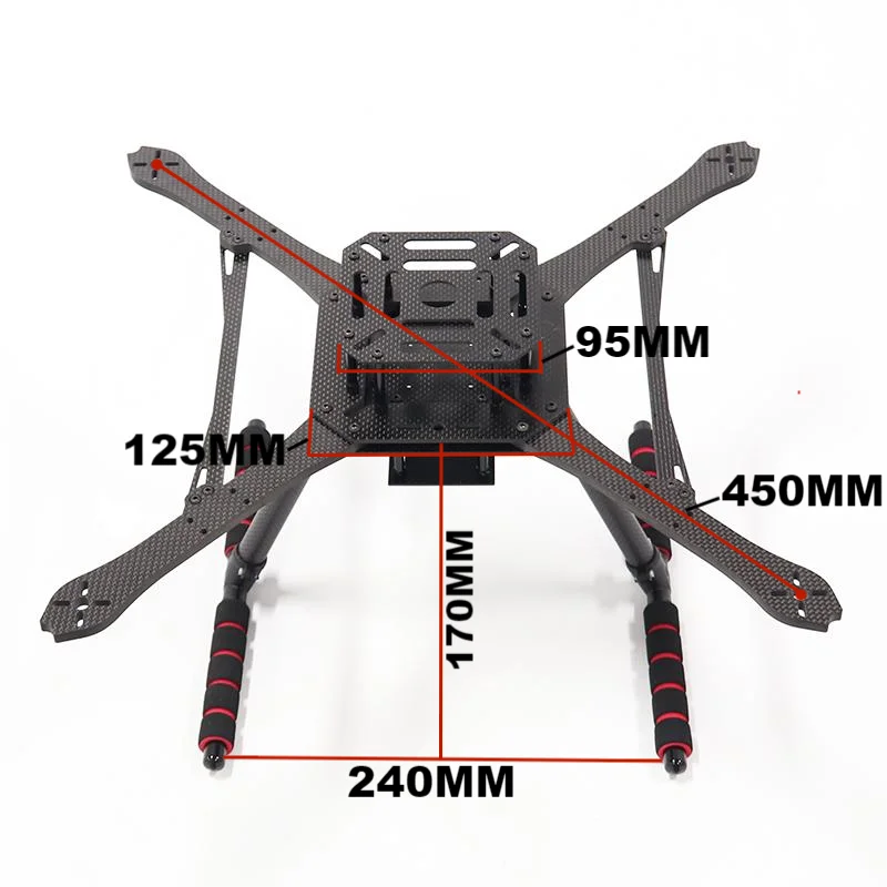DroneHub Open Source New Smart Drone Frame 450MM Pixhawk Ardupilot Quadrotor Rack RC Multicopter Multi-Rotor With Landing Gear