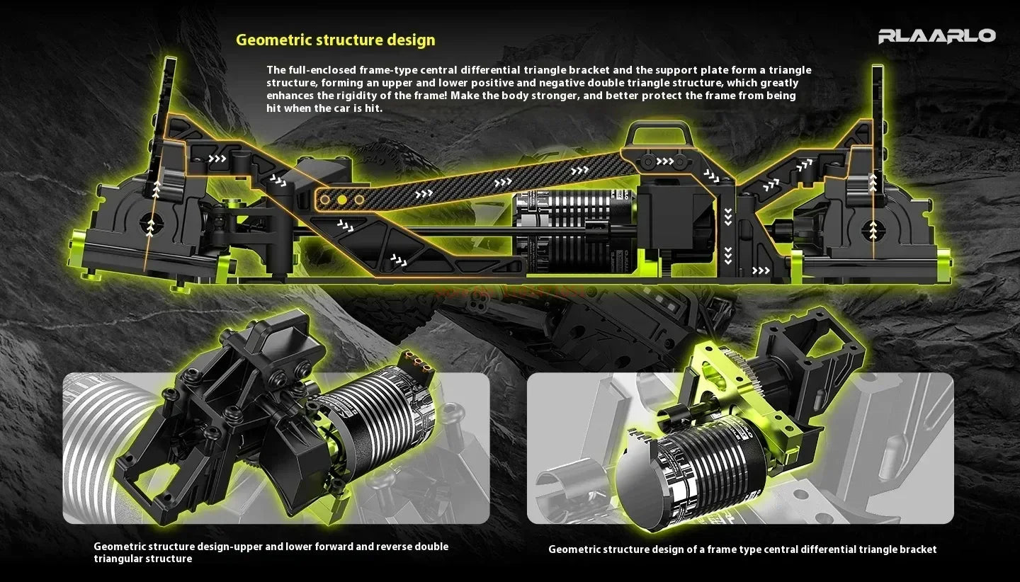 Ralaro All-around Terminator RC Remote-controlled Car with Four-wheel Drive for Racing