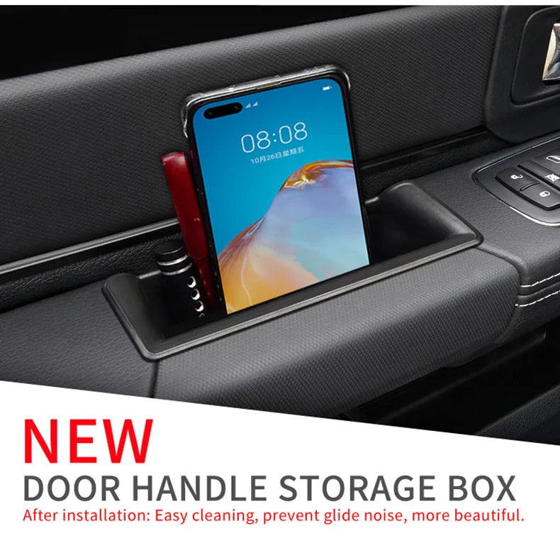 Car Front Door Handrail Sort Out Storage Box Auto Interior Accessories Silicone Anti-Slip Mat For Dodge Ram 1500 2019 2020 2021