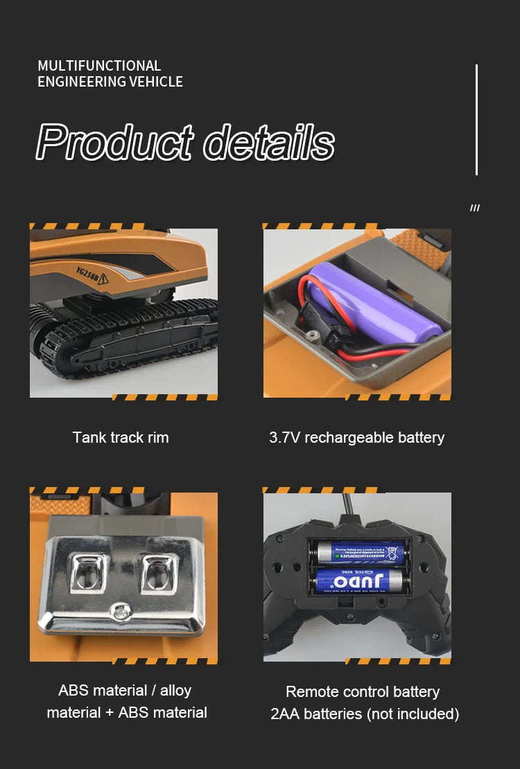 RC Car Children Toys Remote Control Car Toys For Boys Radio Control Excavator Dump Truck Bulldozer Electric car Kids Toys Gift