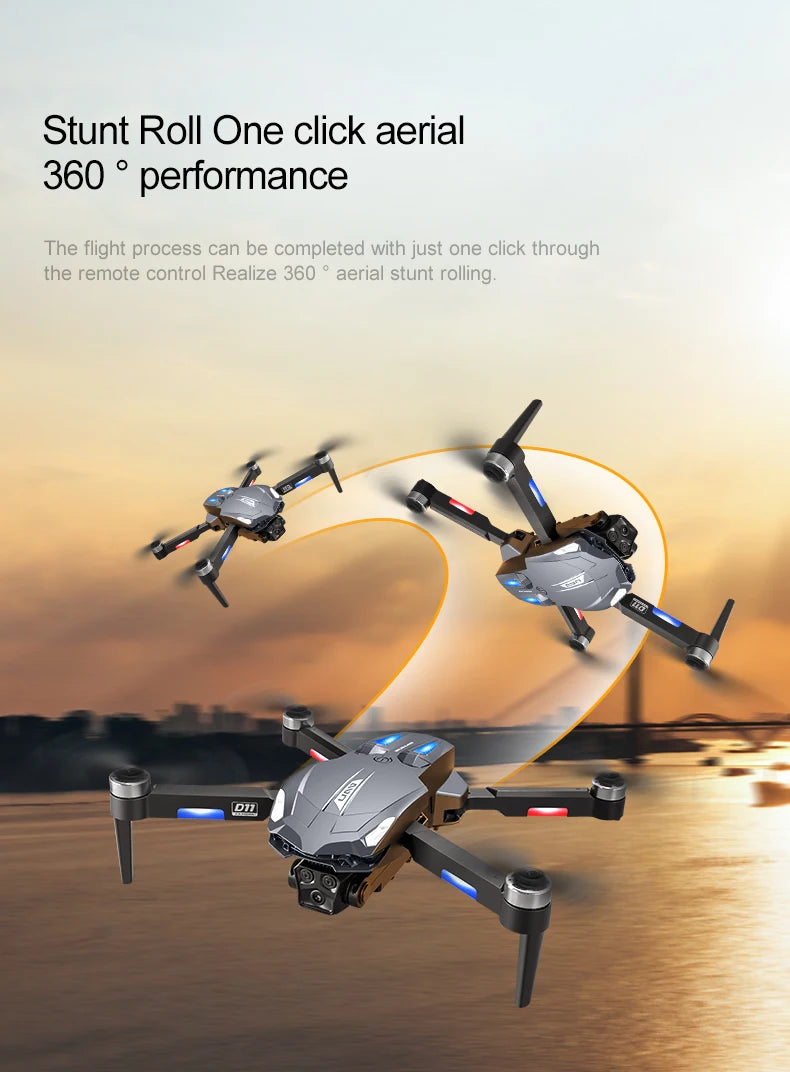 Xiaomi D11 Drone 8K Aerial HD Gradient Flowing Light Dual-Camera Omnidirectional Obstacle Avoidance Brushless Motor GPS UAV