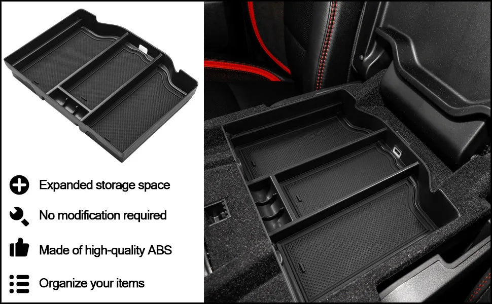 Center Console Organizer for Dodge RAM 1500 2500 3500 2024 2023 2022 2021 2020 2019 Armrest Box Insert Tray Interior Accessories