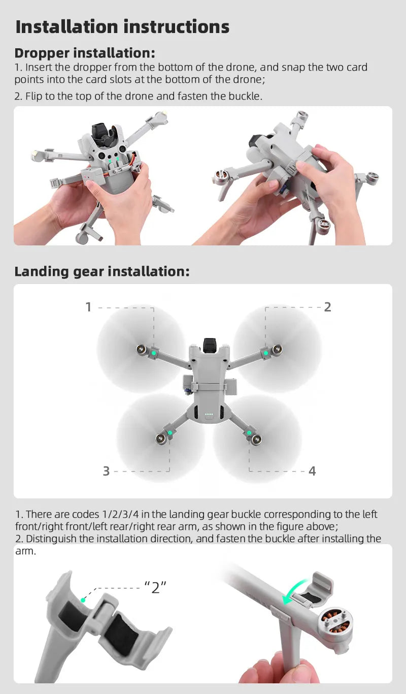 Drone Dropping System Payload Delivery Thrower Air Dropper Device for DJI Mini 3 Pro Mavic Air 2/2S FIMI X8 Mavic 3 Drone