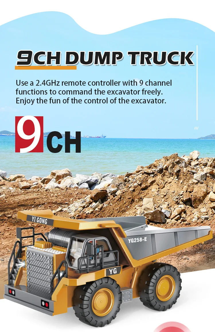 RC Car Children Toys Remote Control Car Toys For Boys Radio Control Excavator Dump Truck Bulldozer Electric car Kids Toys Gift