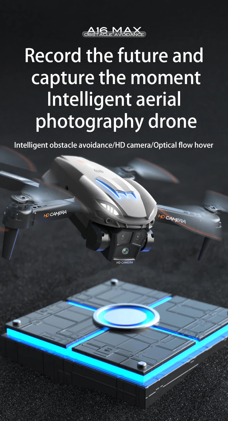 New A16 MAX 4K Drone With Camera 360° Obstacle Avoidance Drone GPS Smart Flying Drone Brushless motor tracking HD shooting drone