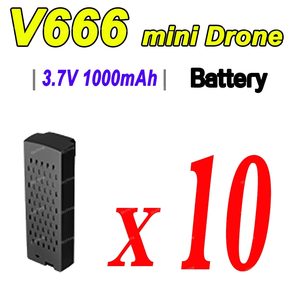 Original Drone Battery For V666 8K Drone 3.7V 1000Mah Battery For V666 Drone Accessories Parts