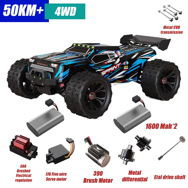 RC Car 1/14 4WD 2.4G Remote Control Car 550 Carbon Brush Strong Motor Drift Off-Road Desert Racing Car Remote Truck Toys