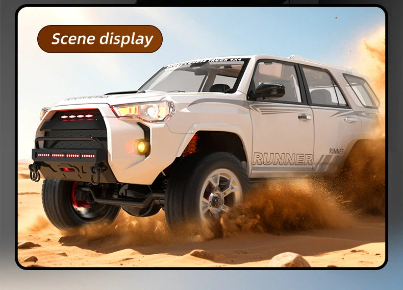 1/18 RC Car 2.4G Remote Control Crawler 4WD Off-Road Climbing Alloy Simulation Model with LED Lights Vehicle Toys HG4-209