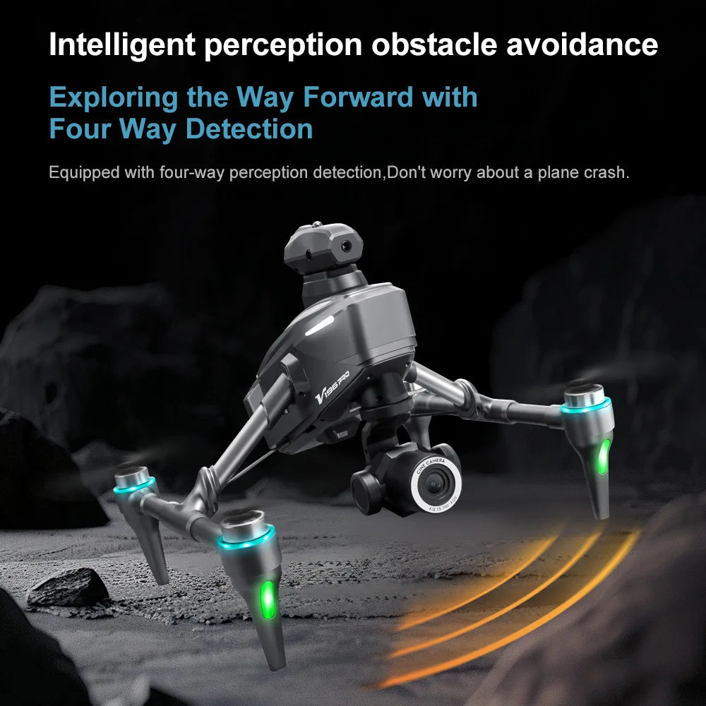 2025 V196 Automatic Obstacle Avoidance Drone 8K HD Camera Aerial Photography WIFI Optical Localization Brushless Drone Gift toys