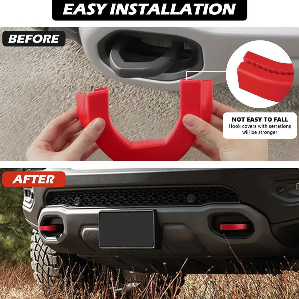 2pcs car Front Tow Hooks Covers Hitch Cover for Dodge RAM 1500 2019-2024 car Tow Hooks Covers