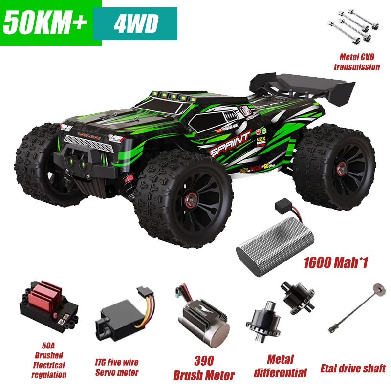 RC Car 1/14 4WD 2.4G Remote Control Car 550 Carbon Brush Strong Motor Drift Off-Road Desert Racing Car Remote Truck Toys