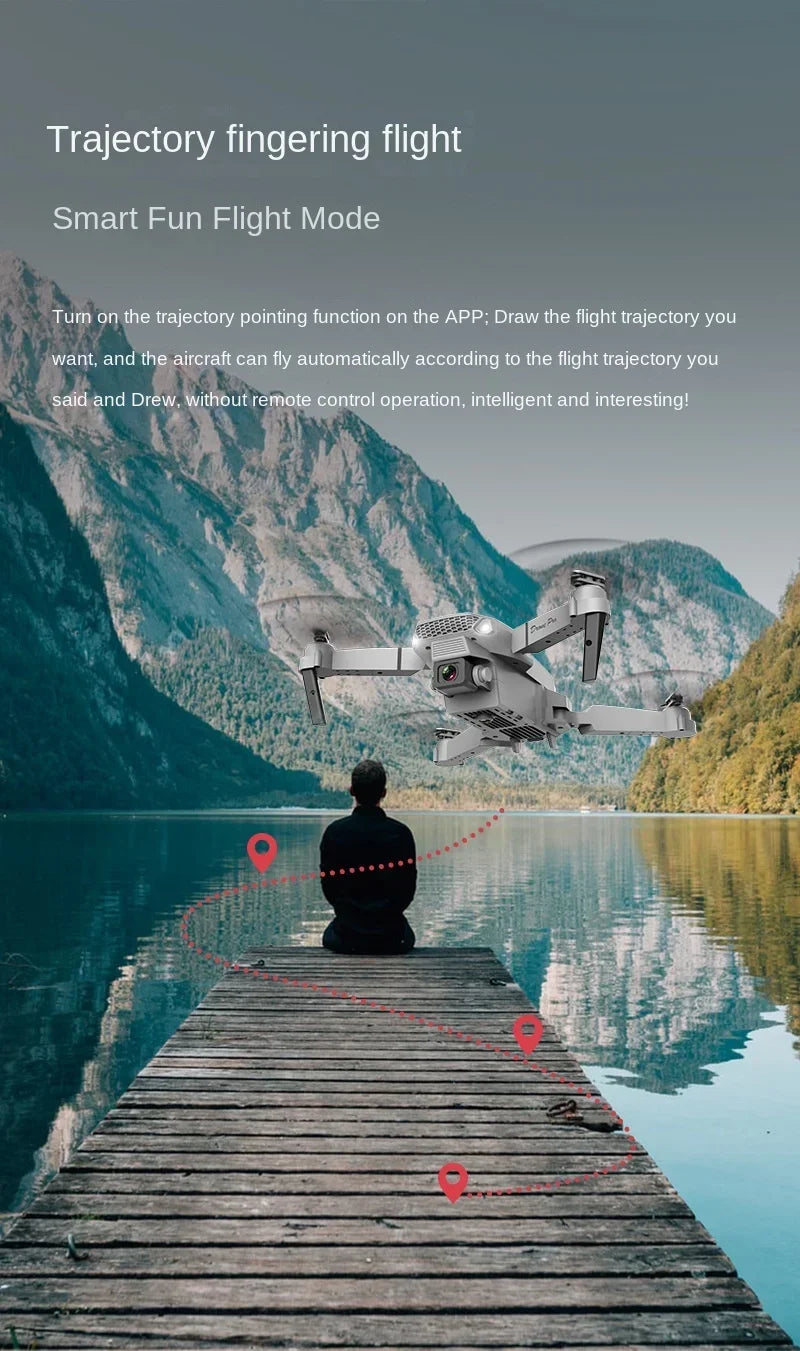 Drone E88 Pro Drone Aerial Photography High Definition 4k Dual Camera Quad Axis Remote Control Aircraft Children's Toys